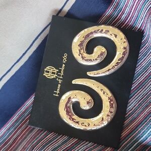 House of Harlow 1960 Gold Spiral Earrings